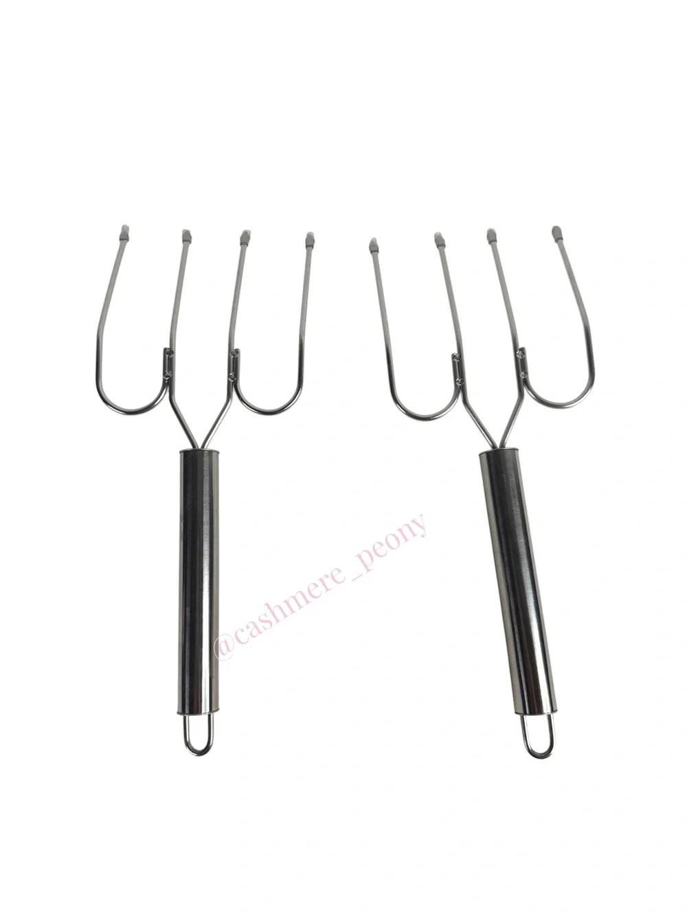 Norpro Stainless Steel Set of Turkey Roast Ham BBQ Cooking Wide Prongs Lifters